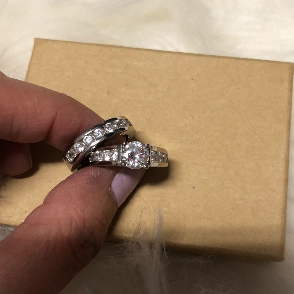 Silver plated wedding set